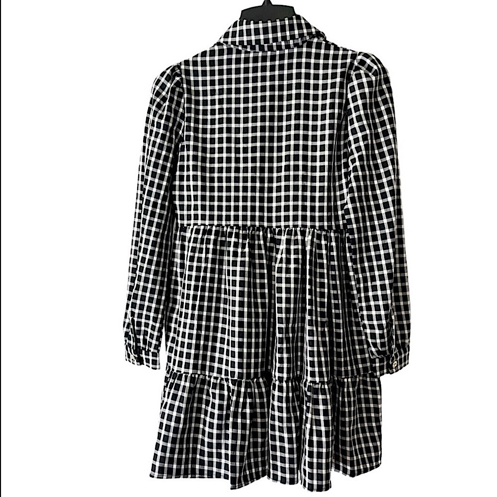 Aqua Gingham Mini Dress View 5